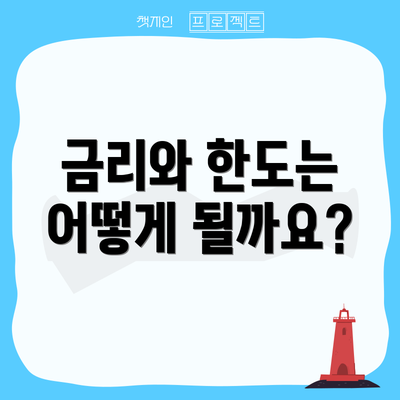 금리와 한도는 어떻게 될까요?