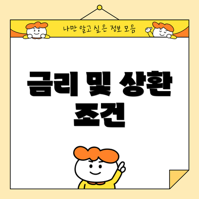 금리 및 상환 조건
