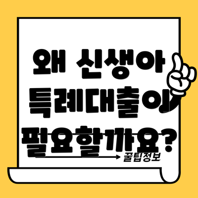 왜 신생아 특례대출이 필요할까요?