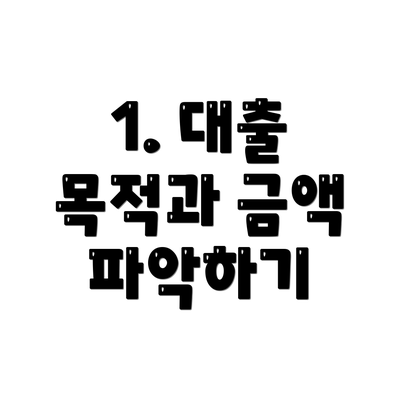 1. 대출 목적과 금액 파악하기