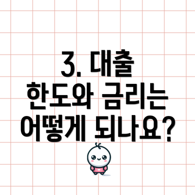 3. 대출 한도와 금리는 어떻게 되나요?