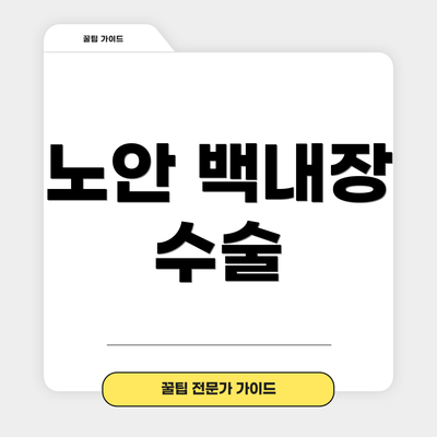 노안 백내장 수술