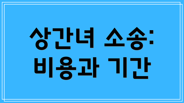 상간녀 소송: 비용과 기간