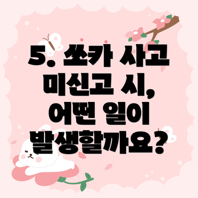 5. 쏘카 사고 미신고 시, 어떤 일이 발생할까요?