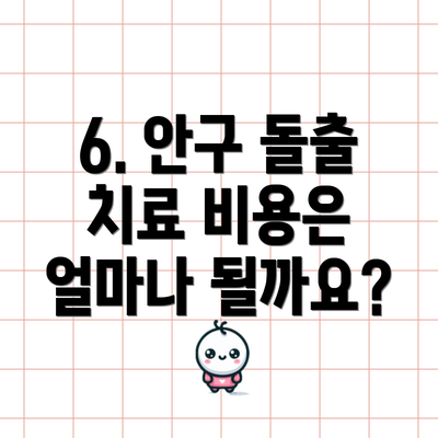 6. 안구 돌출 치료 비용은 얼마나 될까요?