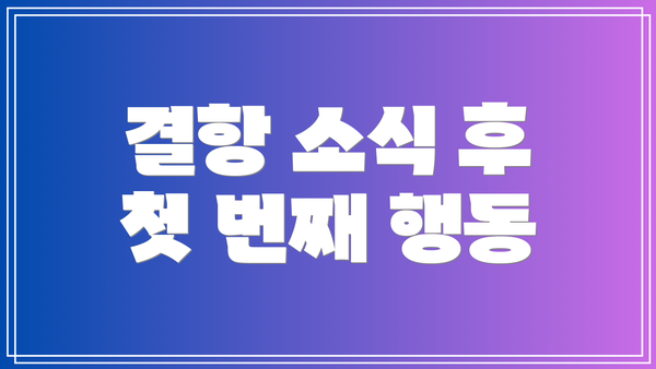 결항 소식 후 첫 번째 행동