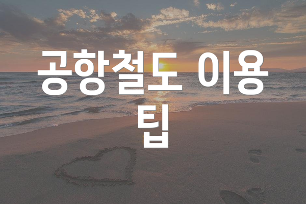 공항철도 이용 팁