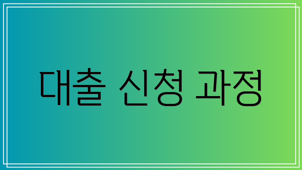 대출 신청 과정