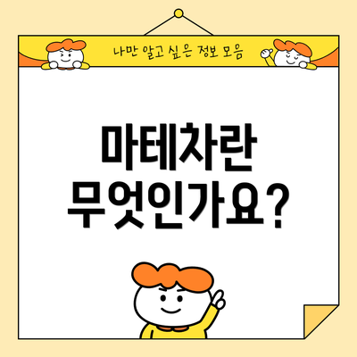 마테차란 무엇인가요?