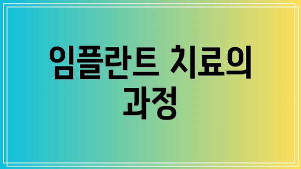 임플란트 치료의 과정