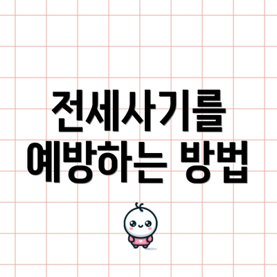 전세사기를 예방하는 방법