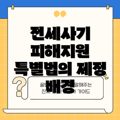 전세사기 피해지원 특별법의 효과