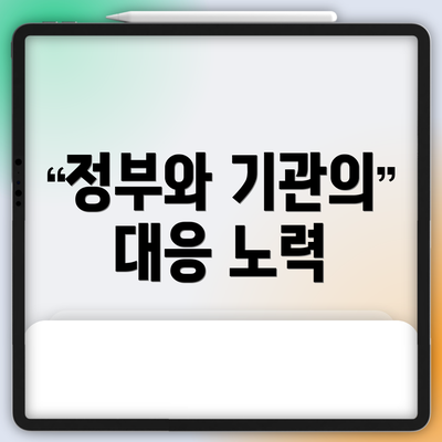 정부와 기관의 대응 노력