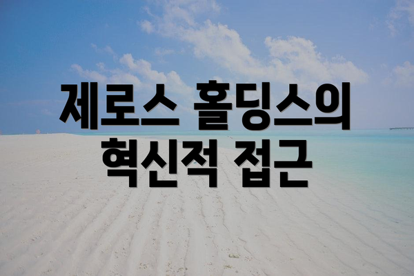 제로스 홀딩스의 혁신적 접근