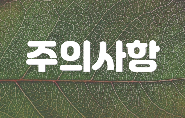 주의사항