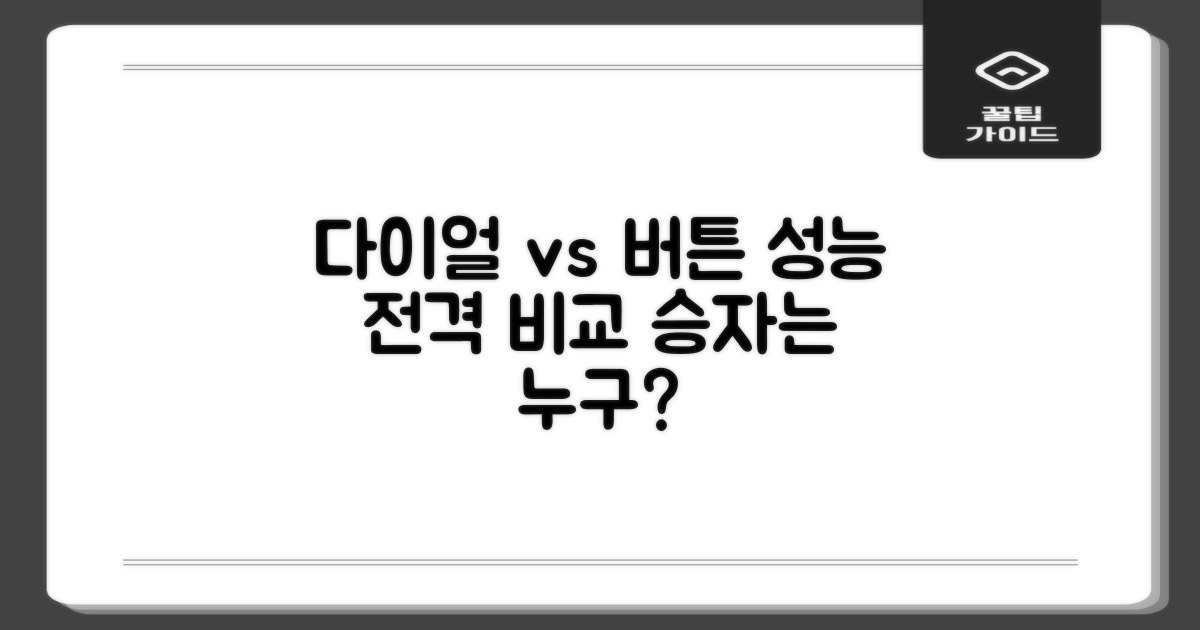 다이얼식 vs 버튼식 성능 비교