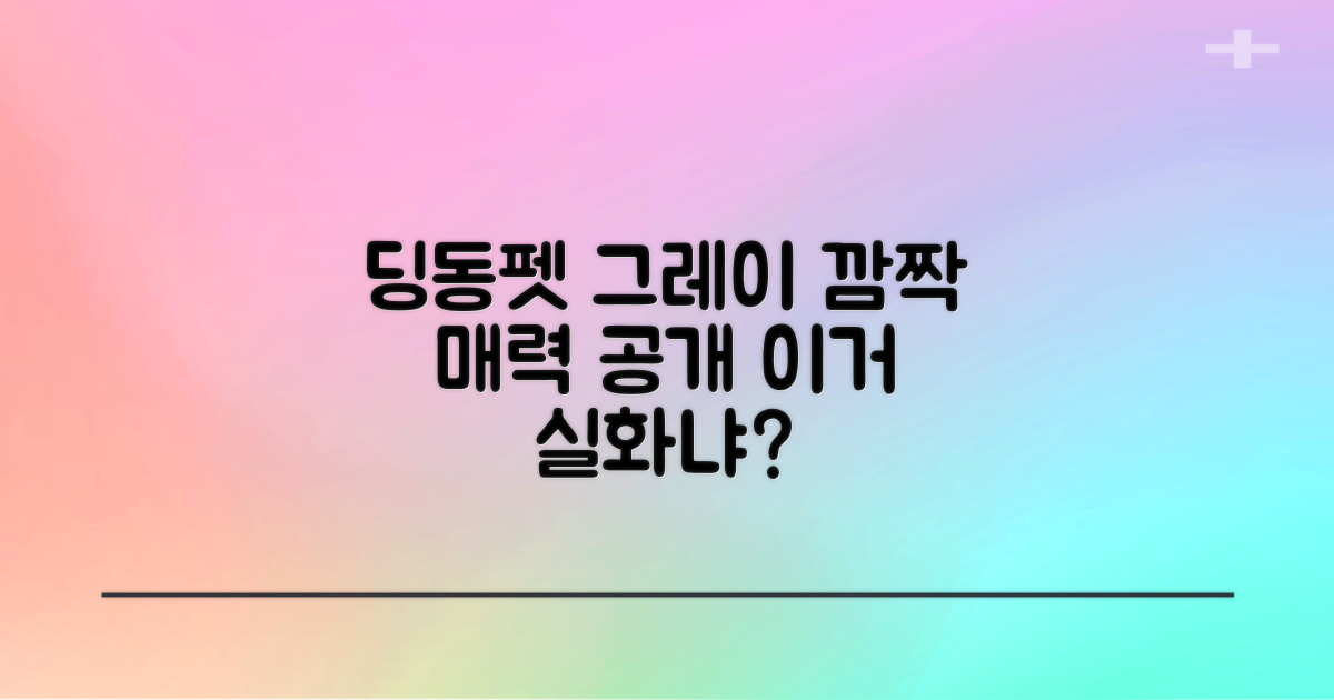 딩동펫 그레이, 어떤 매력이?