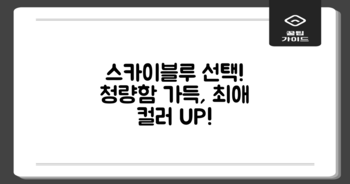 스카이블루 컬러, 선택하세요!