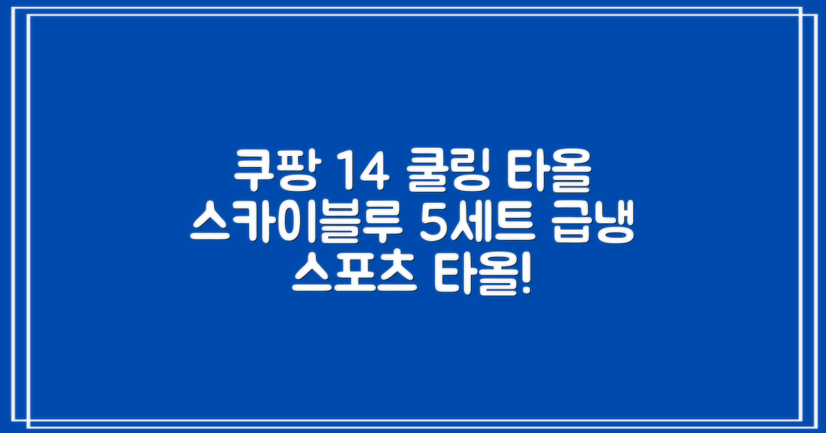 [쿠팡입점 1+4 이벤트] 아이스 쿨링 스포츠타올 건식 급냉 타올, 5세트, 스카이블루 추천 리뷰