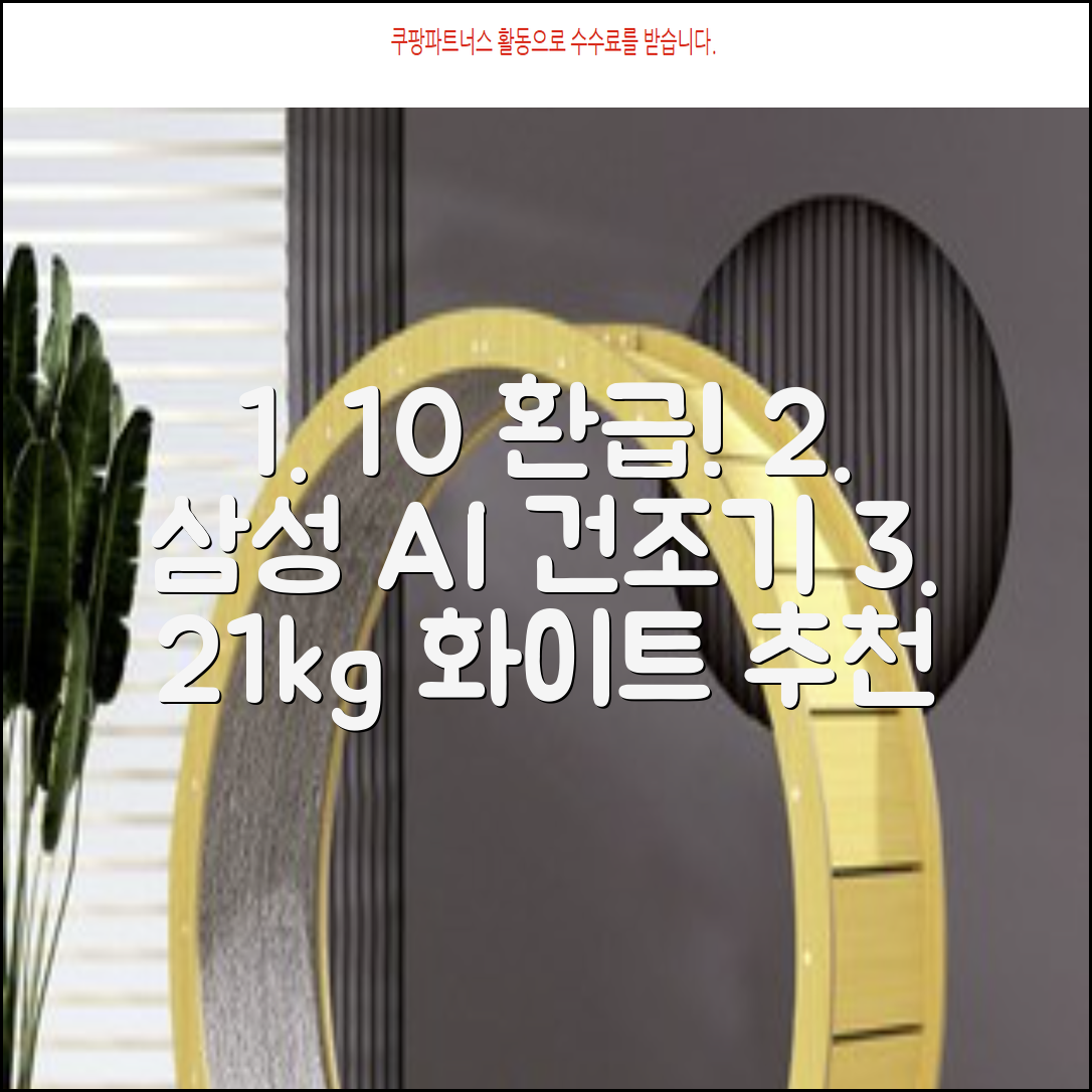 [10% 환급가전] 삼성전자 AI 건조기 DV21DG8200BW 21kg 방문설치, 화이트 추천 리뷰