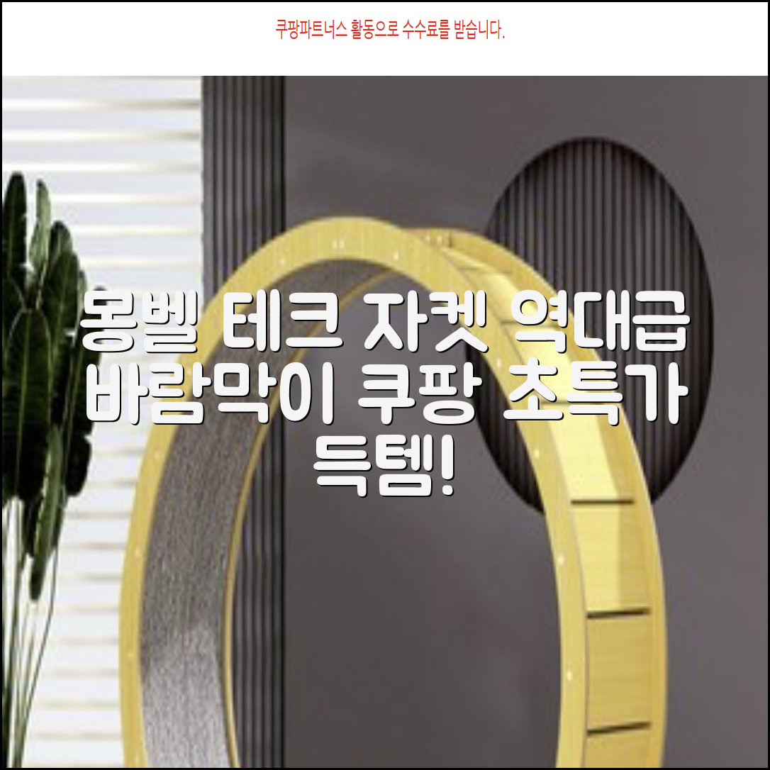 몽벨 남성 테크L 윈드 자켓_MW3HBMJW205 추천 리뷰