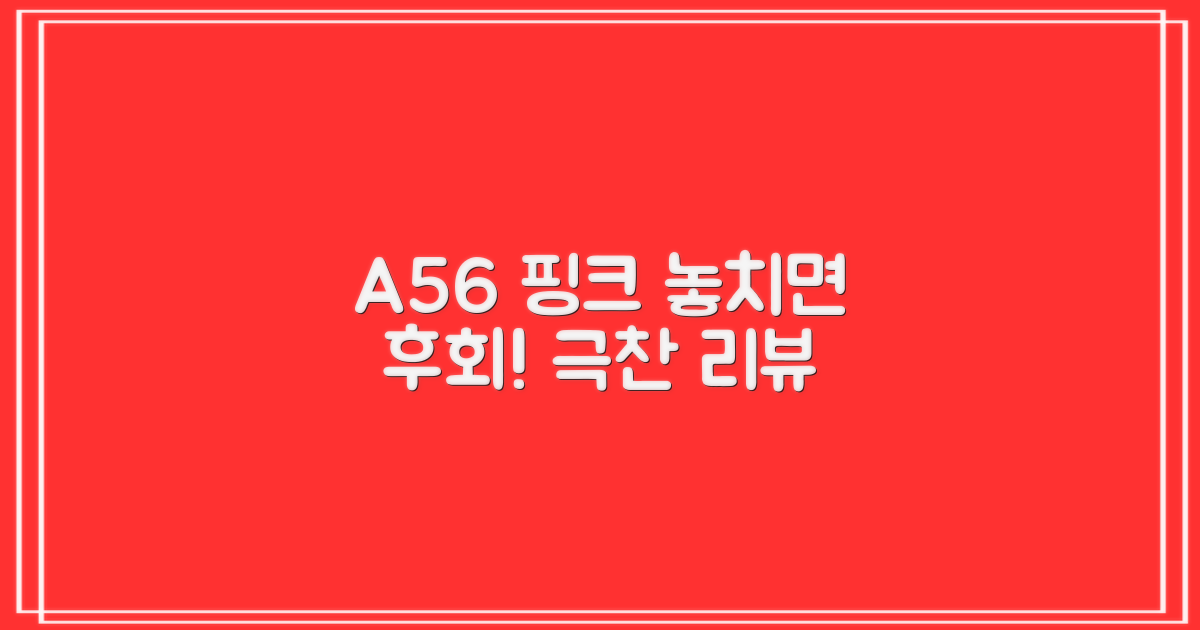 A56 핑크, 이 리뷰를 꼭 보세요!