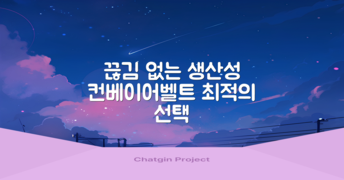 컨베이어벨트: 끊김 없는 생산성을 위한 선택