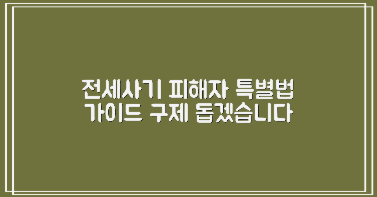 전세사기 피해자 구제를 위한 특별법: 피해 회복을 위한 단계별 길잡이