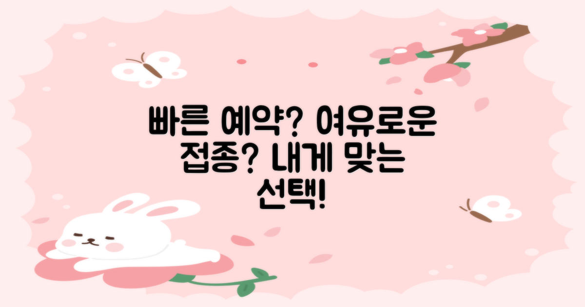 빠른 예약 vs 여유로운 접종