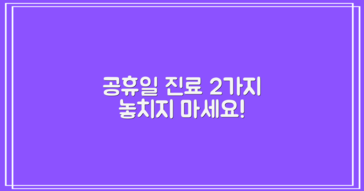 2가지 공휴일 진료
