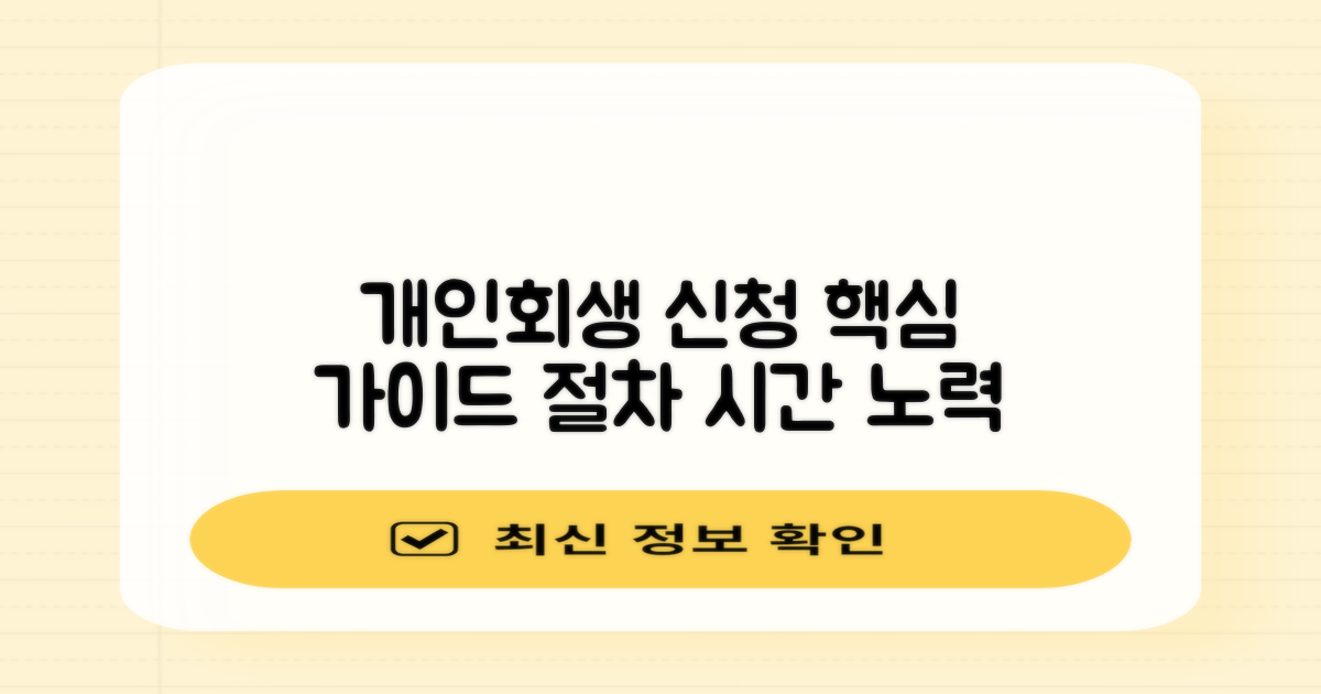 개인회생 신청, 차근차근 따라 하기: 절차, 시간, 노력 가이드