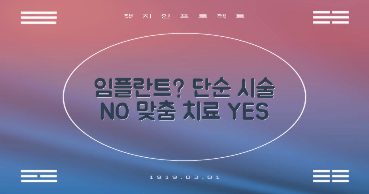 임플란트, 단순 시술 vs 맞춤 치료