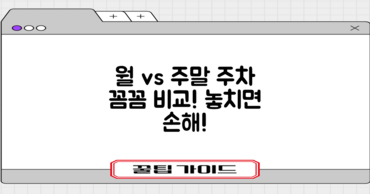 월주차, 주말 주차 꼼꼼히 비교하세요.