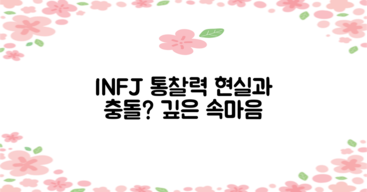 INFJ 특성, 통찰력 vs 현실