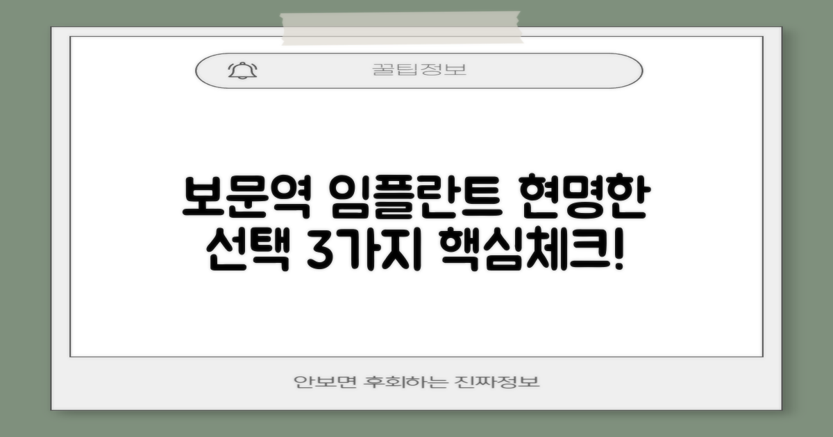 보문역 임플란트 치과, 현명하게 선택하는 3가지 핵심 체크포인트