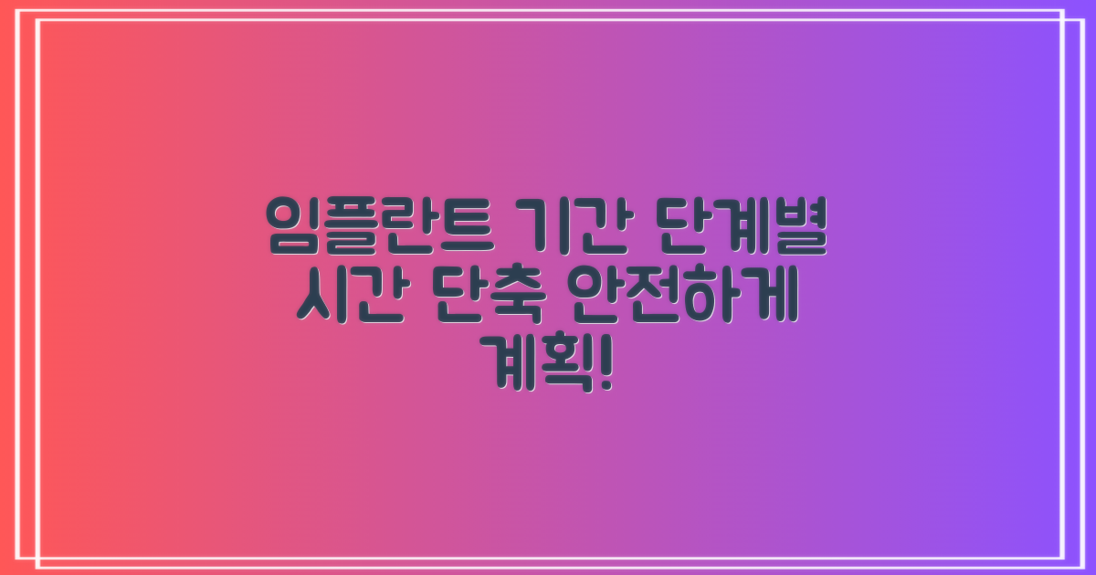 임플란트 치료기간 및 단계별 소요시간: 빠르고 안전하게, 계획 세우세요
