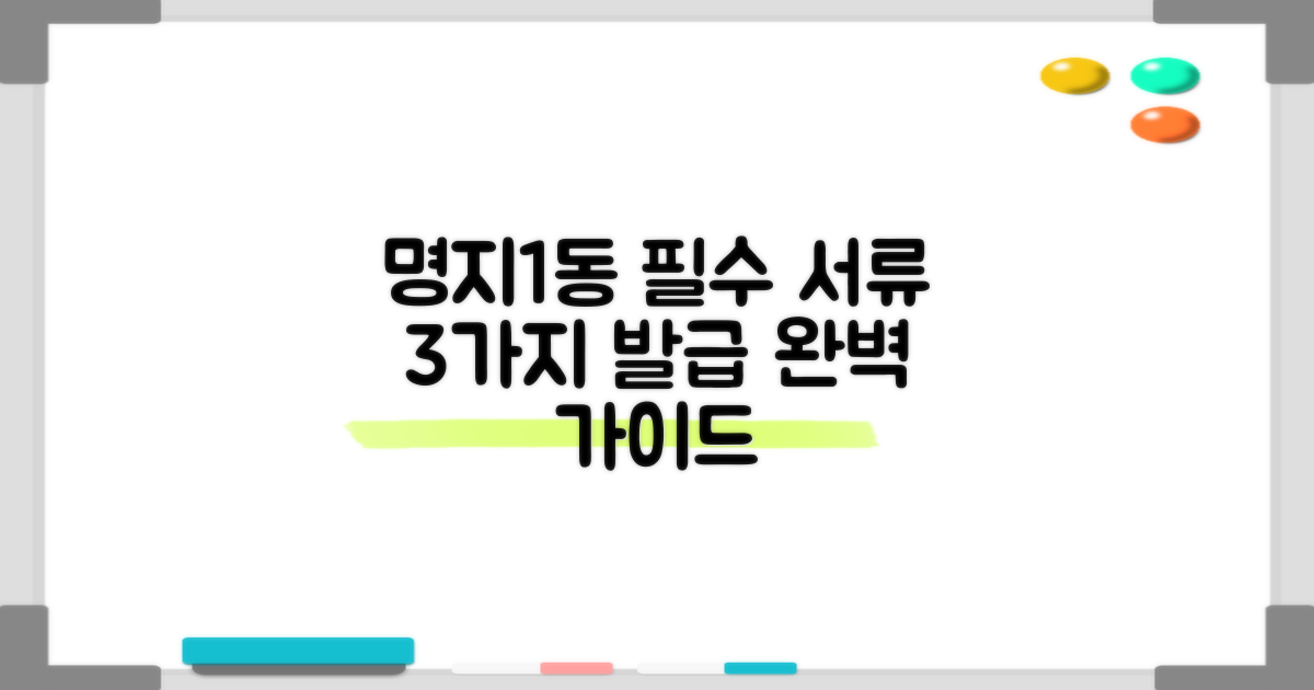 명지1동행정복지센터: 3가지 필수 서류 발급 완벽 가이드