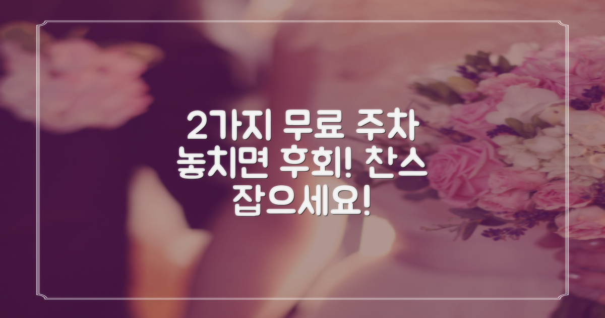 2가지 무료 주차 찬스