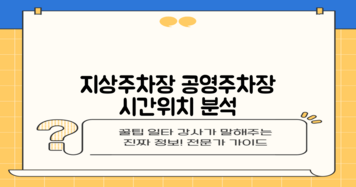 지상주차장 공영주차장: 운영시간 & 위치 완벽 분석