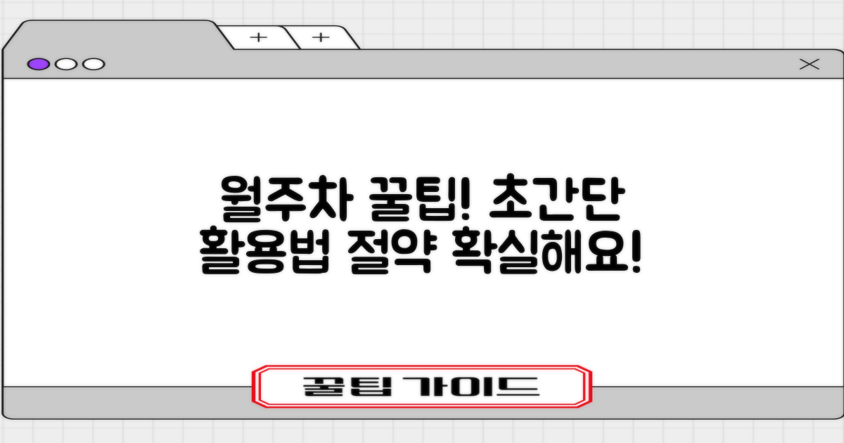 월주차 꿀팁 활용하기