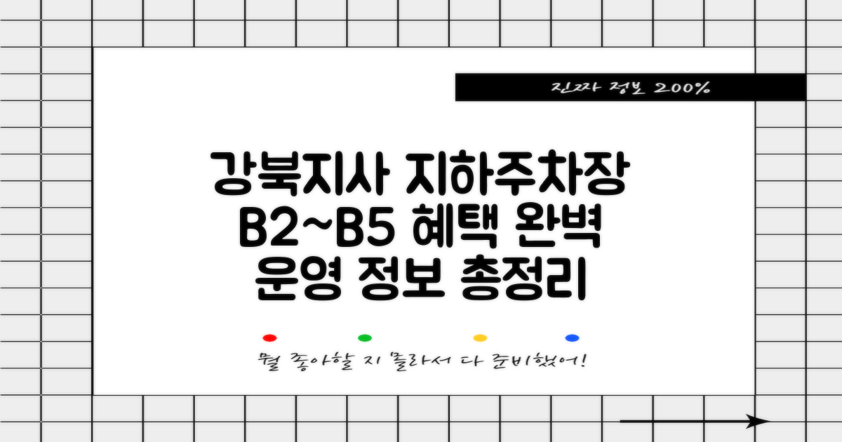 강북지사 B2~B5 지하주차장: 이용 혜택 및 운영 정보 완벽 정리